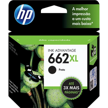 CARTUCHO ORIGINAL HP 662XL - CZ105AB PRETO - 6,5ML